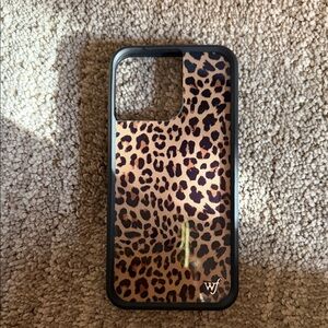 Wildflower iPhone 15 pro max Cheetah Pattern Phone Case with Black Trim